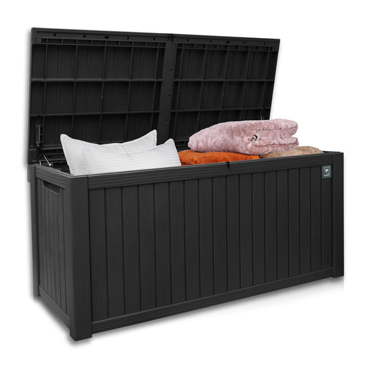 180 Gallon Outdoor Storage Deck Box Black