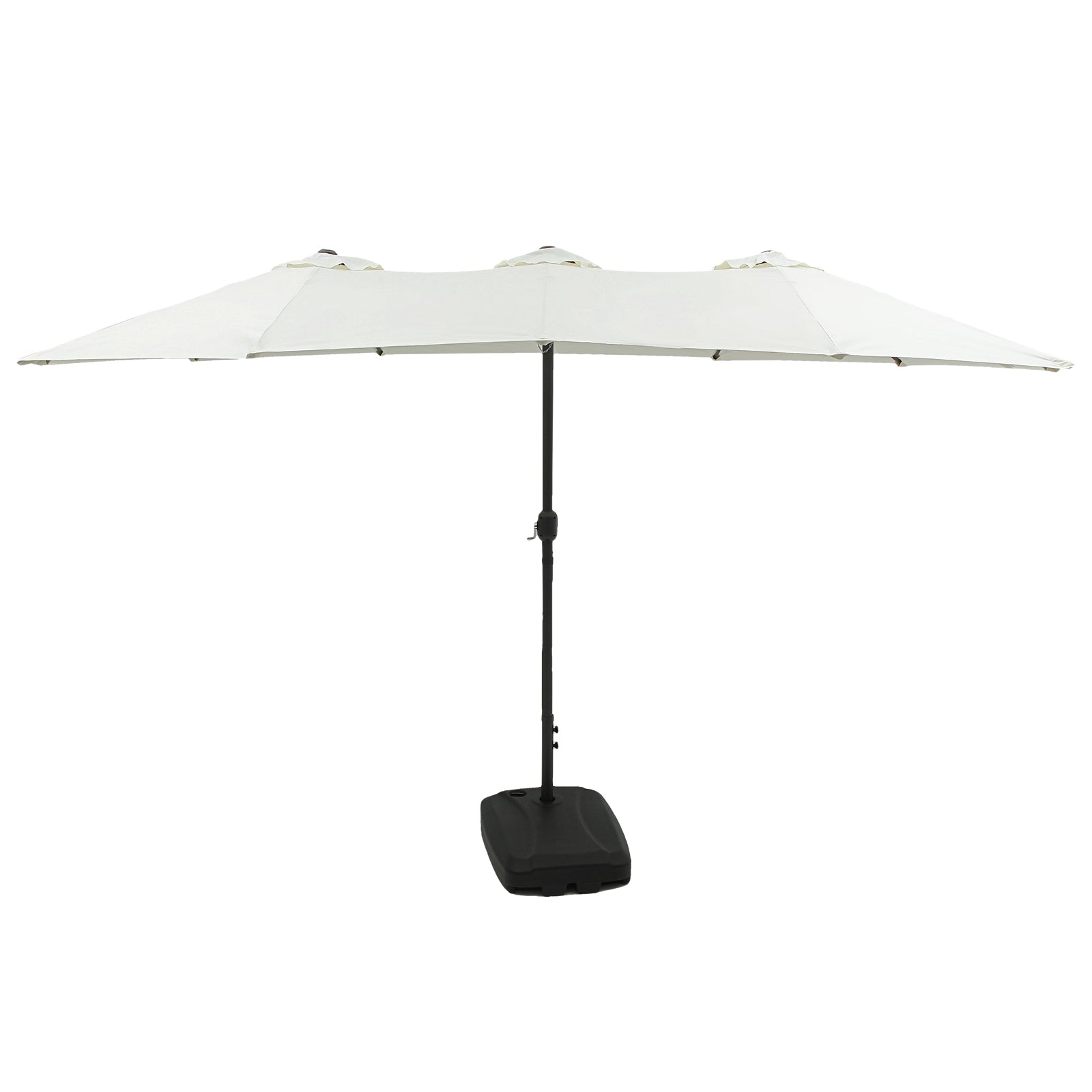 heavy base for large patio umbrella 15FT Large Patio Umbrella Cream White with Heavy Duty Rolling Base