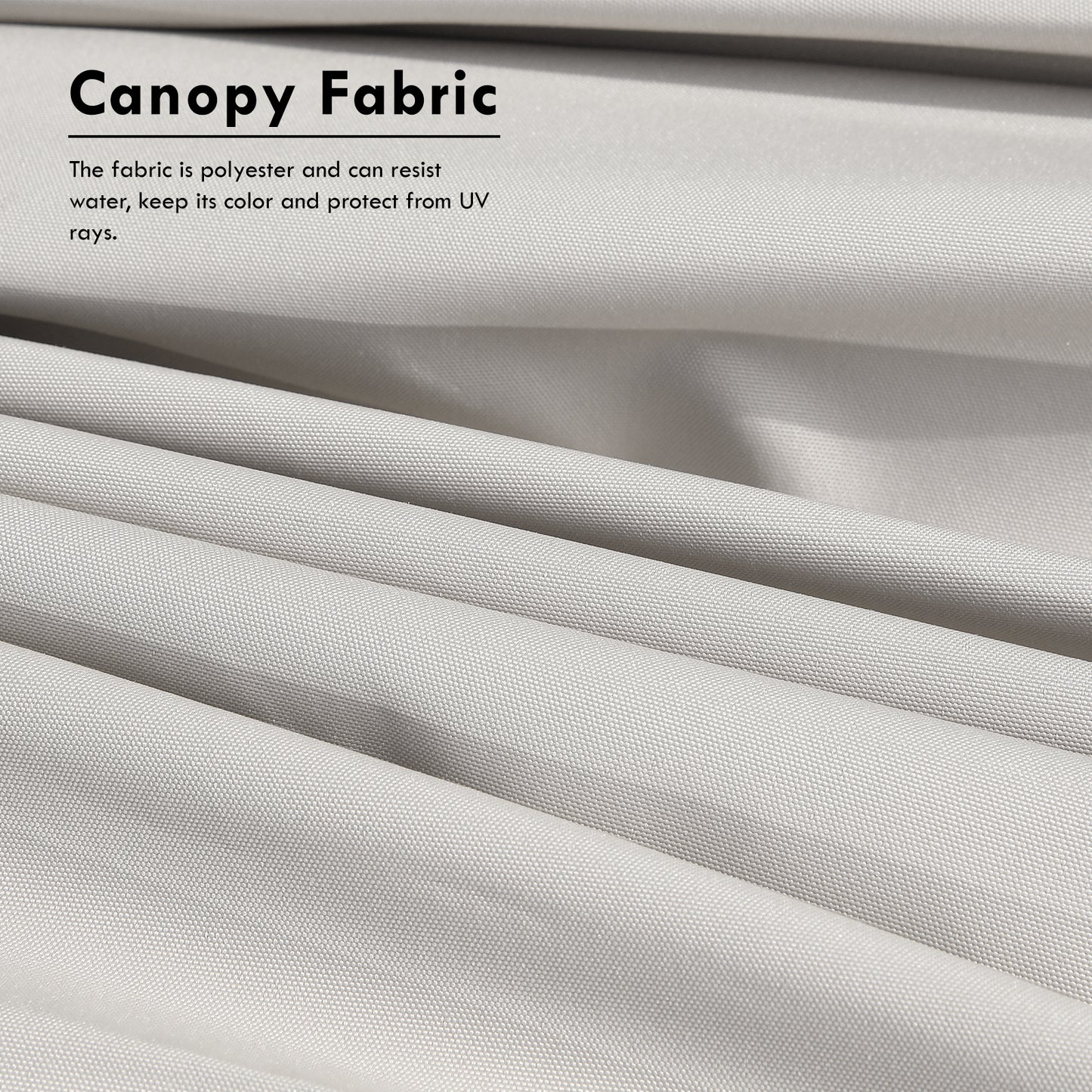 15FT Large Patio Umbrella Cream White with Heavy Duty Rolling Base