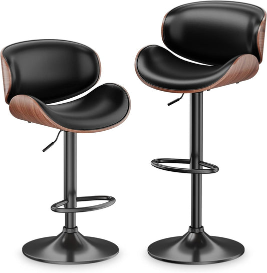 Mid-Century Modern Bar Stools (Pack of 2)