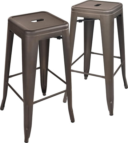 30" Metal Bar Stools (Pack of 2)