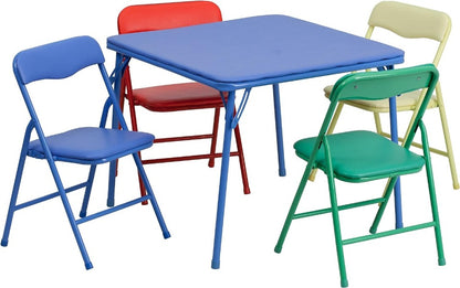 Colorful Kids Folding Chairs & Table Set