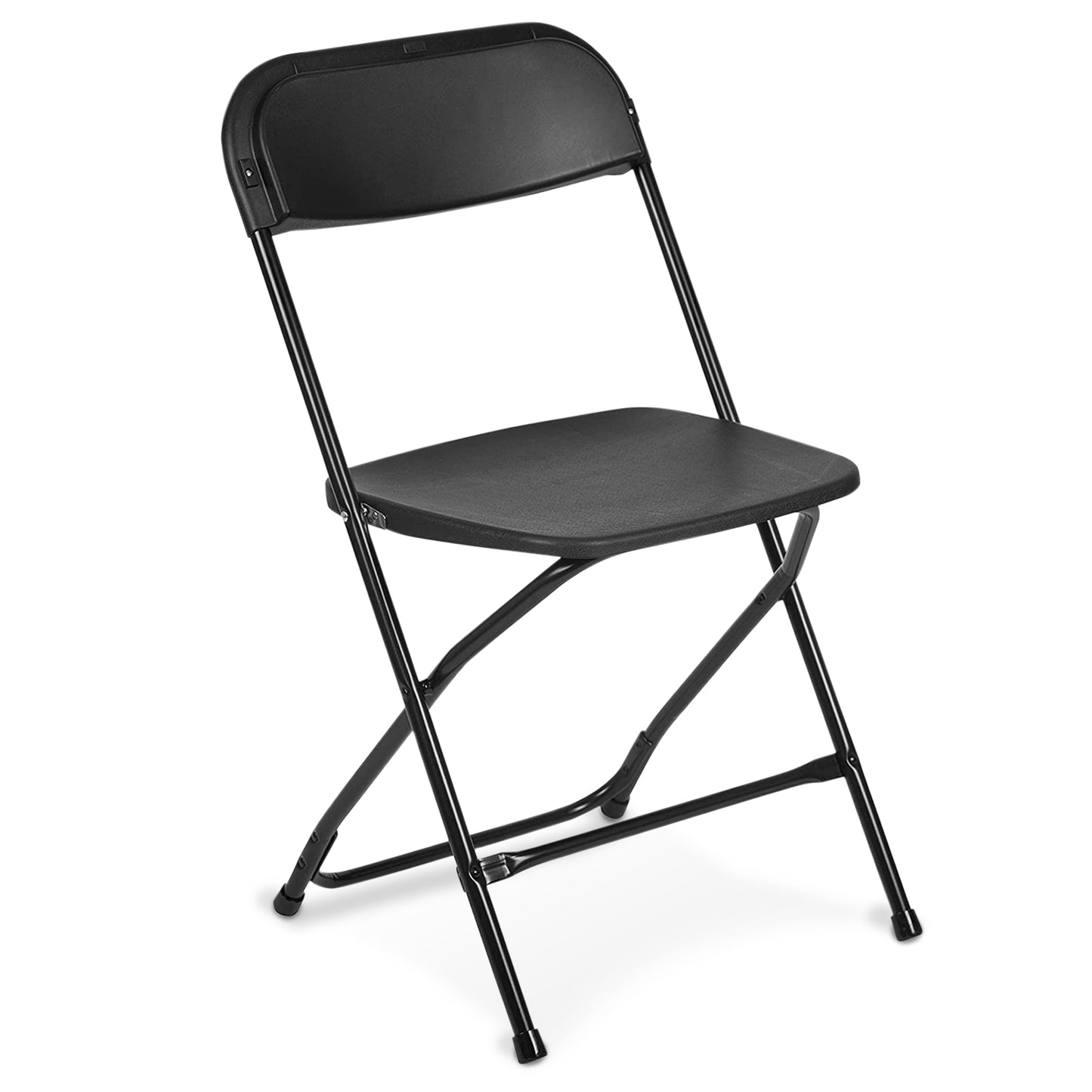 10 Pack Plastic Folding Chairs Black