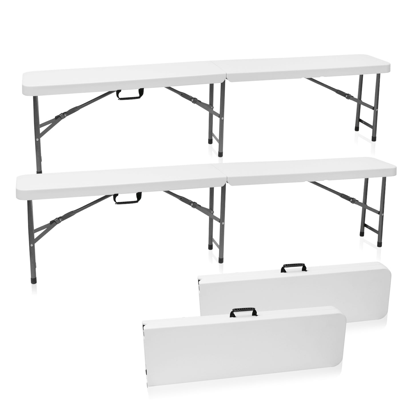 6FT Portable Folding Benches (Pack of 2)