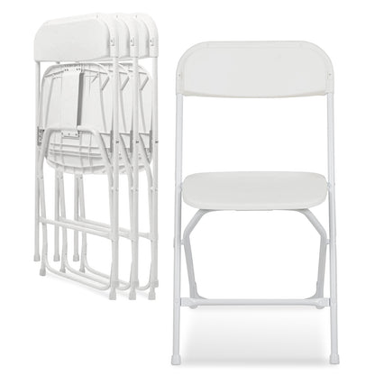 4 Pack Plastic Folding Chairs White