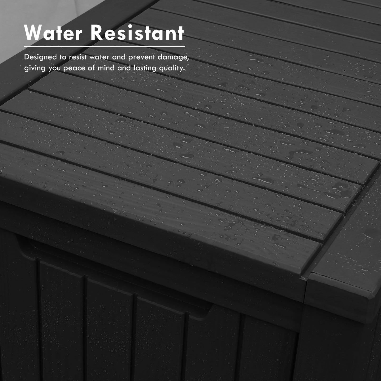 120 Gallon Outdoor Storage Deck Box Black