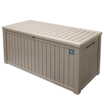 180 Gallon Outdoor Storage Deck Box Light Brown