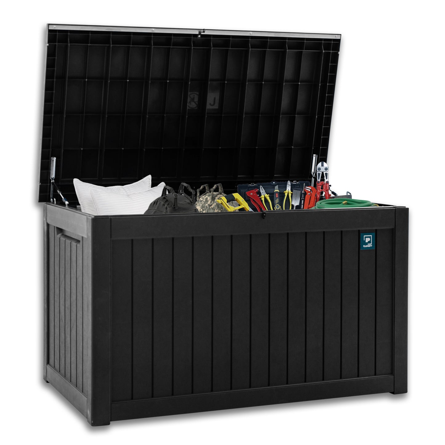 230 Gallon Outdoor Storage Deck Box Black