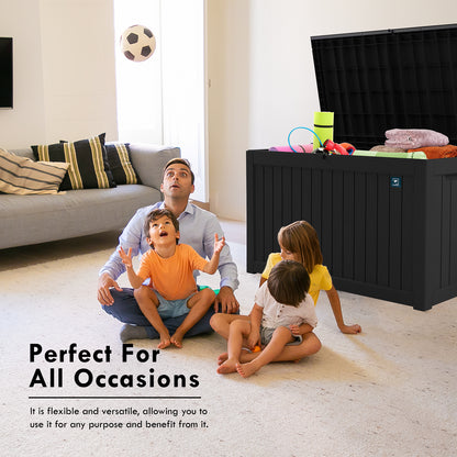 230 Gallon Outdoor Storage Deck Box Black