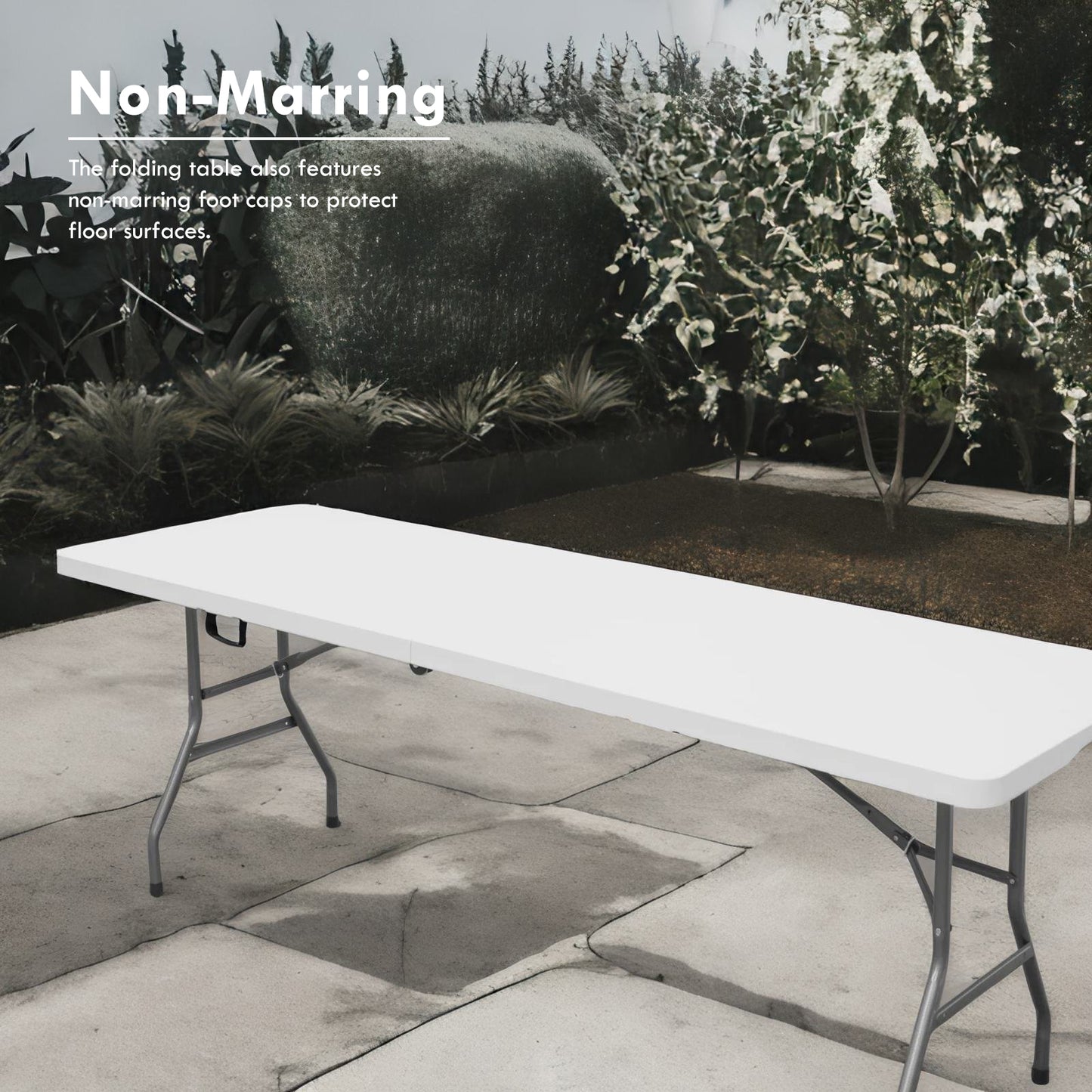 6 Foot Rectangular Folding Table White