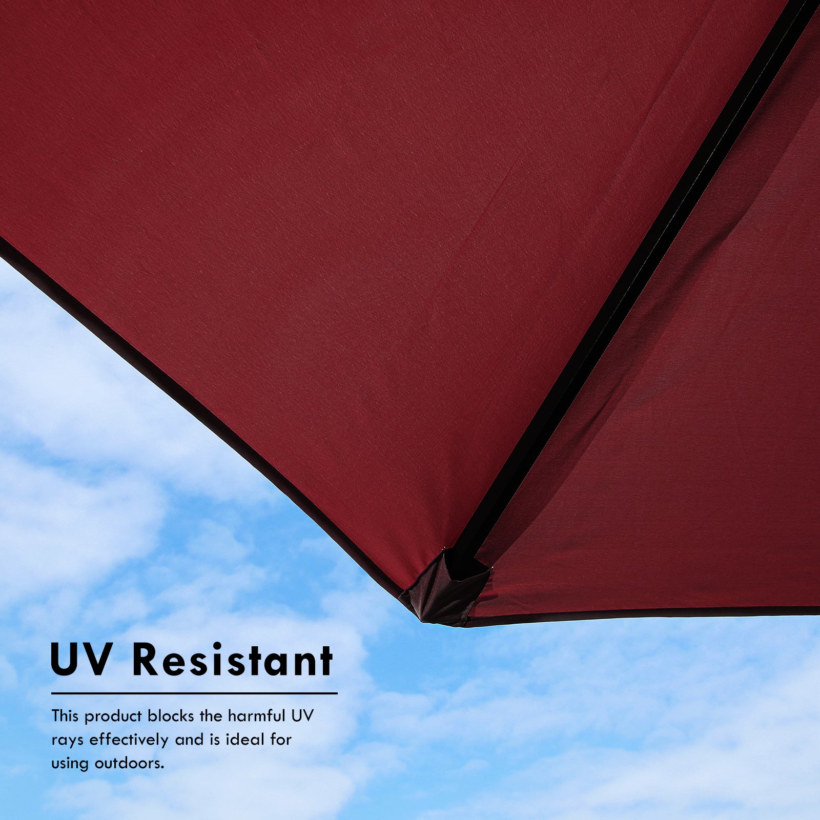 6ft burgandy patio umbrella 15FT Large Patio Umbrella Burgundy with Heavy Duty Rolling Base – Plainsity