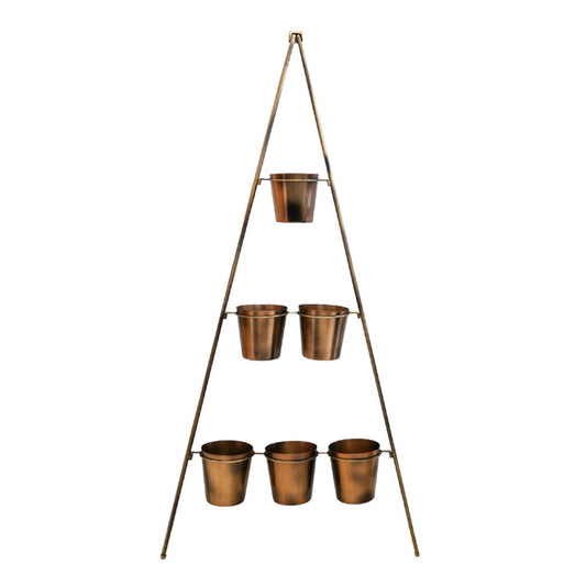 Outdoor Metal Plant Wall Stand with Planters