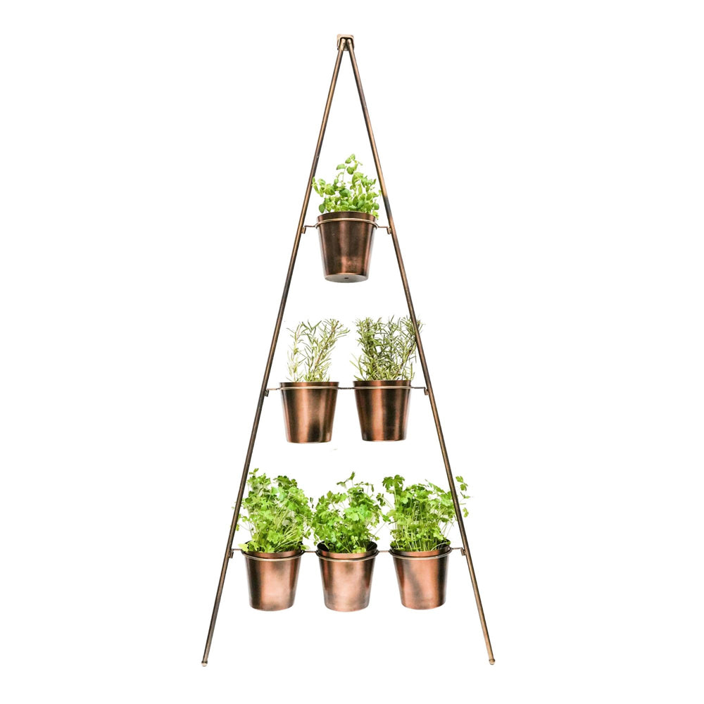 Outdoor Metal Plant Wall Stand with Planters