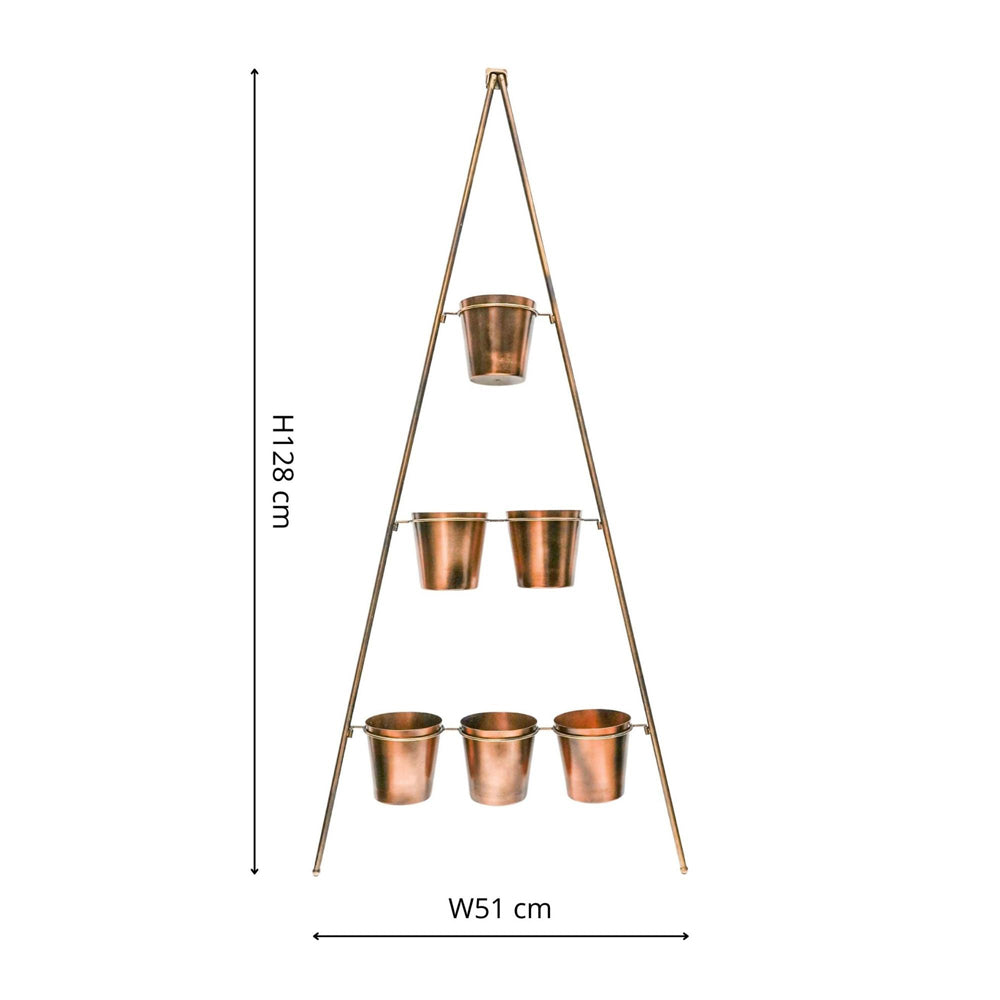 Outdoor Metal Plant Wall Stand with Planters