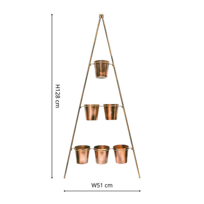 Outdoor Metal Plant Wall Stand with Planters