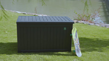 230 Gallon Outdoor Storage Deck Box Black